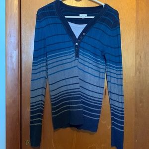 Blue striped sweater